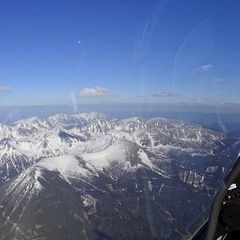 Flugwegposition um 14:32:58: Aufgenommen in der Nähe von Gemeinde Oberaich, 8600 Oberaich, Österreich in 2096 Meter